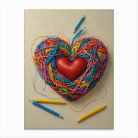 Heart Of Yarn 12 Canvas Print