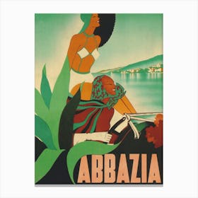 Abbazia Vintage Travel Poster Canvas Print