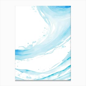 Blue Ocean Wave Watercolor Vertical Composition 69 Canvas Print