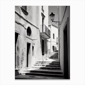 Alghero, Italy,  Black And White Analogue Photography  3 Canvas Print