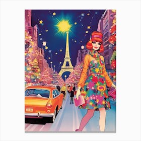 Fantasy Holidays In Paris Kitsch 0 Canvas Print