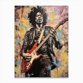 Jimi Hendrix Abstract Portrait 6 Canvas Print