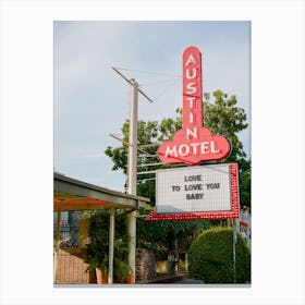 Austin Motel on Film Canvas Print