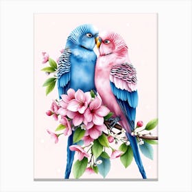 Couple Of Parakeets Canvas Print