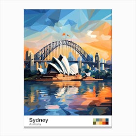 Sydney, Australia, Geometric Illustration 2 Poster Canvas Print