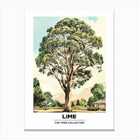 Lime Tree Storybook Illustration 2 Poster Canvas Print