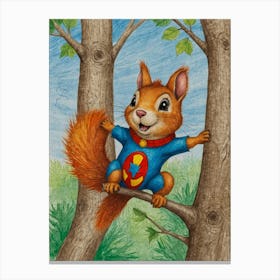 Super Squirrel 7 Canvas Print