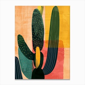Gymnocalycium Cactus Minimalist Abstract 4 Canvas Print