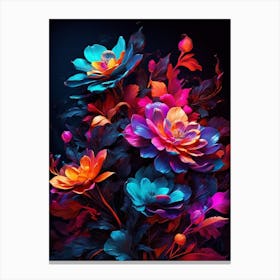 Abstract Flower Painting Canvas Print