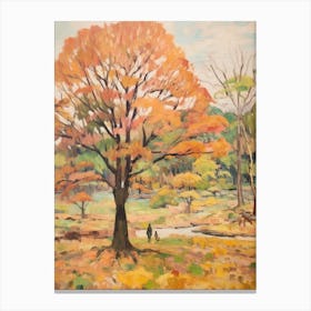 Autumn Gardens Painting Nara Park Japan 1 Canvas Print