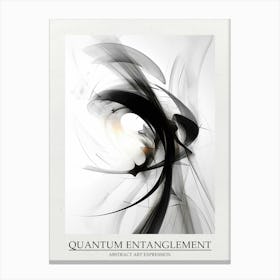 Quantum Entanglement Abstract Black And White 13 Poster Canvas Print
