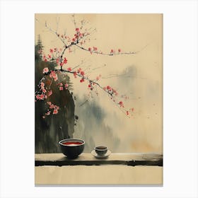 Asian Tea Painting Canvas Print