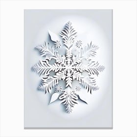 Nature, Snowflakes, Marker Art 4 Canvas Print