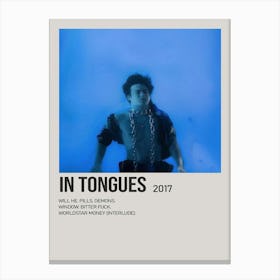 In Tongues 2017 Music Poster 3 Canvas Print