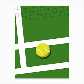 Tennis Ball On The Net Canvas Print