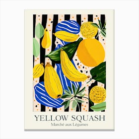 Marche Aux Legumes Yellow Squash Summer Illustration 2 Canvas Print