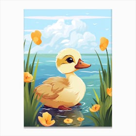 Baby Animal Illustration  Duck 6 Canvas Print