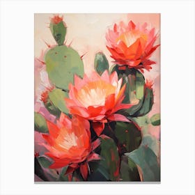 Cactus Painting Acanthocalycium Cactus 5 Canvas Print