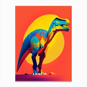 Sauroposeidon 1 Primary Colours Dinosaur Canvas Print