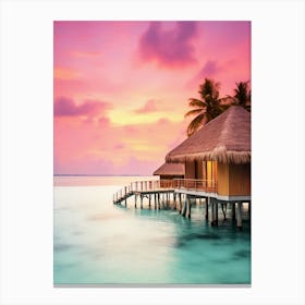 Sunset At The Maldives 1 Canvas Print