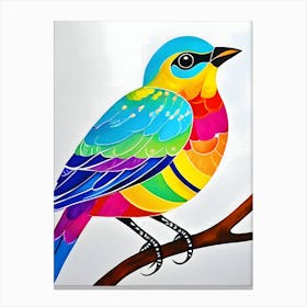 Colorful Bird-Reimagined 13 Canvas Print