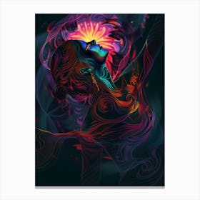 Portrait of a woman, Trippy, artwork print, "Ecstasy" Canvas Print