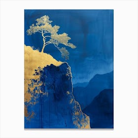 Tree On A Cliff Canvas Print