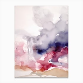 Watercolour Abstract Rose Pink 3 Canvas Print