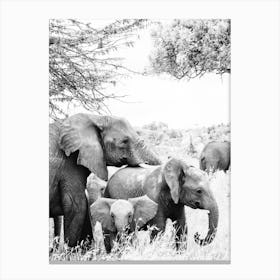 Kenya Elephants Canvas Print