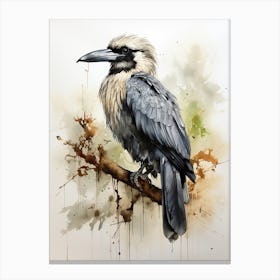 Big Bird, Japanese Brush Painting, Ukiyo E, Minimal 1 Canvas Print