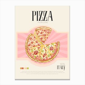 Retro Pizza Canvas Print