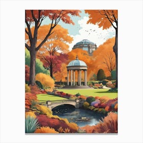 Royal Botanic Garden Edinburgh United Kingdom In Autumn 2 Canvas Print