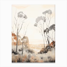 Watercolour Of Great Otway National Park   Victoria Australia 1 Canvas Print