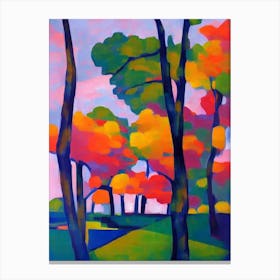 Yellow Poplar Tree Cubist Canvas Print