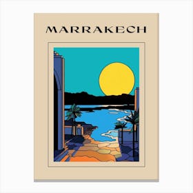 Minimal Design Style Of Marrakech, Morocco 2 Poster Canvas Print