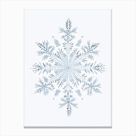 Winter Snowflake Pattern, Snowflakes, Pencil Illustration 3 Canvas Print