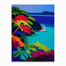 Culebra Island Puerto Rico Colourful Painting Tropical Destination Canvas Print