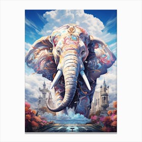 Elephant In The City Canvas Print