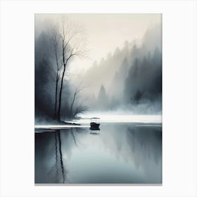 Boat On The Lake 1 Canvas Print