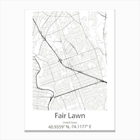 Fair Lawn,United States Minimalist Map Canvas Print