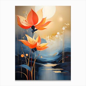 Lotus Flower Painting 2 Canvas Print