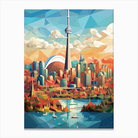 Toronto, Canada, Geometric Illustration 4 Canvas Print