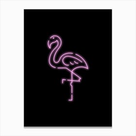 Neon Flamingo Canvas Print