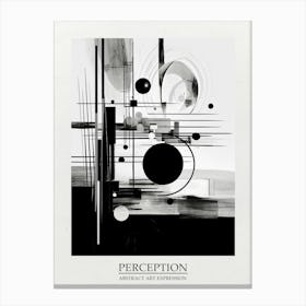 Perception Abstract Black And White 8 Poster Canvas Print
