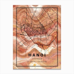 Hanoi Map Canvas Print
