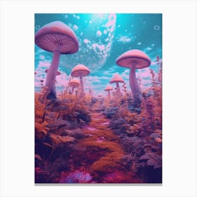 Pink Surreal Mushroom 5 Canvas Print