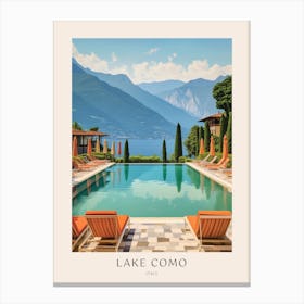 Lake Como Italy 1 Midcentury Modern Pool Poster Canvas Print