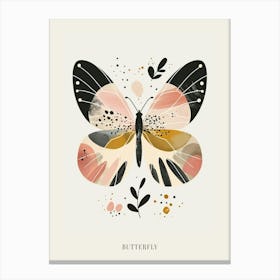 Colourful Insect Illustration Butterfly 31 Poster Canvas Print