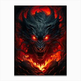 Demon Dragon Head Canvas Print