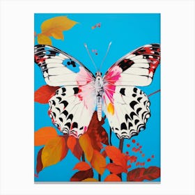 Pop Art White Admiral Butterfly 3 Canvas Print